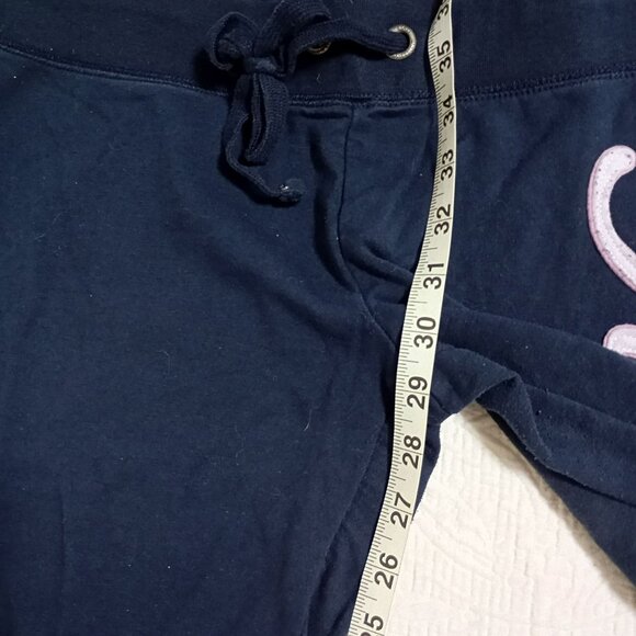 Aeropostale Navy Blue Graphic Sweatpants Casual Lounge Womens Large - Picture 8 of 9
